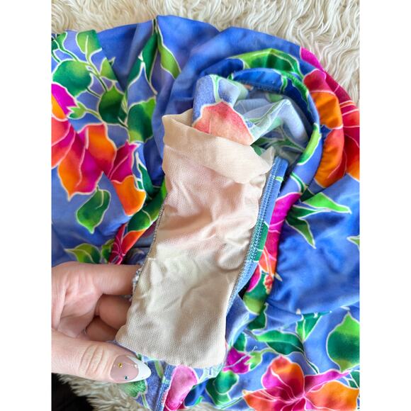 90’s Tropical Skirt Tankini size 14 - Picture 9 of 16